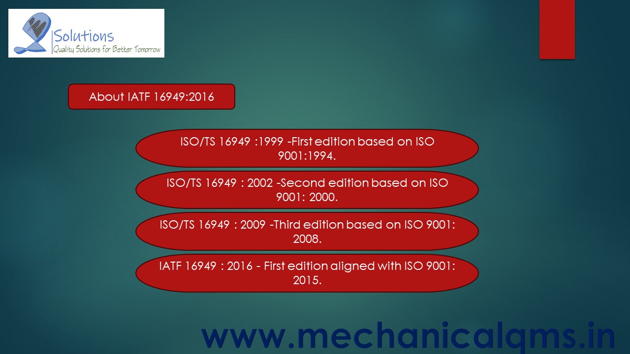 About IATF 16949:2016 - MechQMS Solutions